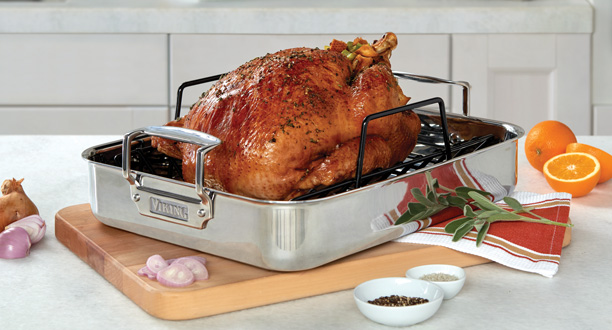 10 Quart Stainless Steel Oval Roaster Set with Wire Rack and High